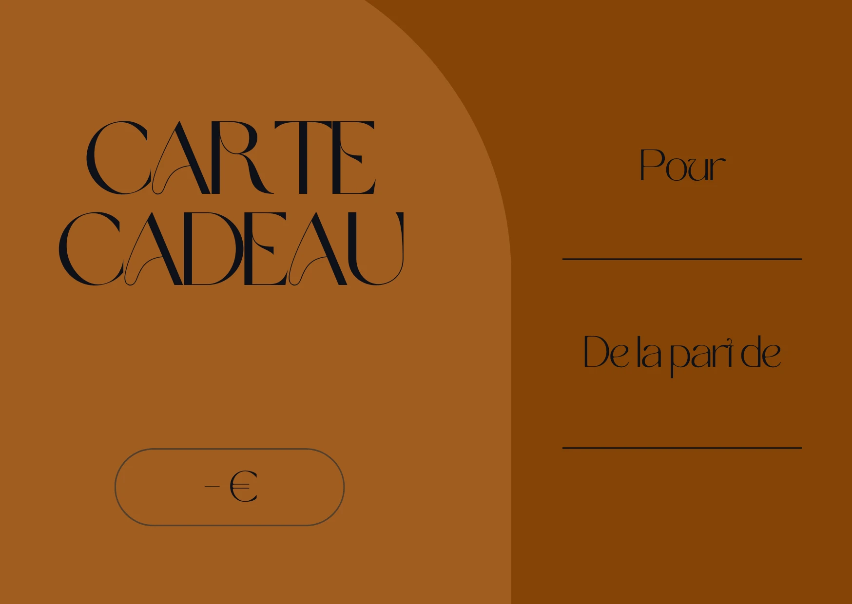 Carte cadeau libre